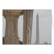 lincoln memorial washington monument greeting cards