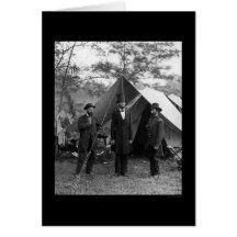 Lincoln, Pinkerton, and McClernand 1862 Greeting Card