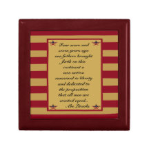 LINCOLNS GETTYSBURG ADDRESS EXCERPT JEWELRY BOX