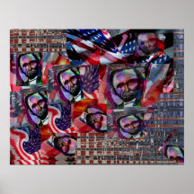 Lincolns Wrapped in Flags Poster