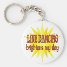 Line Dancing Brightens My Day Keychain