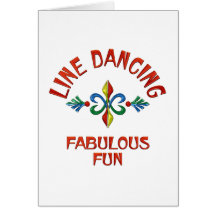 Line Dancing Fabulous Fun Greeting Card