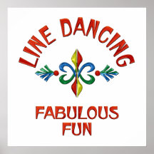 Line Dancing Fabulous Fun Poster