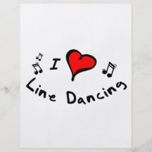 Line Dancing I Heart-Love Gift Full Colour Flyer