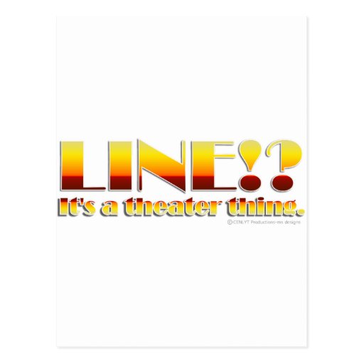 Line!? (Text Only) Post Card
