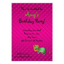 Lion birthday invitations