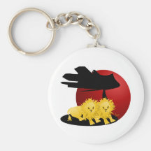 Lion Cub Pair on African Savanna Key Chains