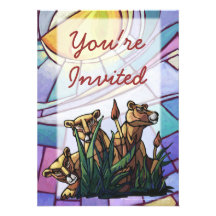 Lion Cubs Party Invitation