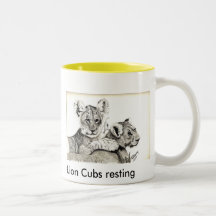 Lion Cubs resting Mug