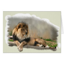 Lion Lovers Art Gifts Greeting Card