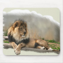 Lion Lovers Art Gifts Mouse Mats