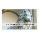 Lion statue constructions business card