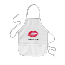lips, kiss the cook apron