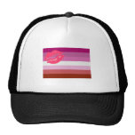 Lipstick Lesbian Pride Flag Trucker Hats