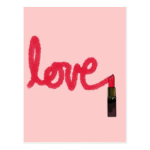 Lipstick Love Postcard