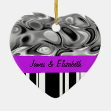Liquid Stripes Love Ornament