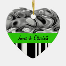 Liquid Stripes Love Ornament