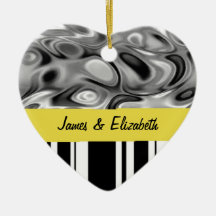 Liquid Stripes Love Ornament