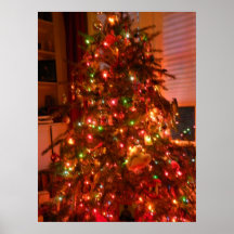 Lit Christmas Tree Poster