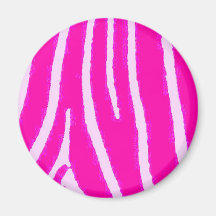 Lite Pink Zebra Magnet