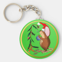 Little Christmas Mouse Keychain