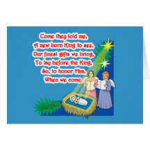 Little Drummer Boy Lyrics on T shirts and Gifts Greeting Cards