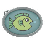 Little Fishy Oval Belt Buckle