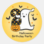 Little Ghost 2nd Birthday Round Sticker