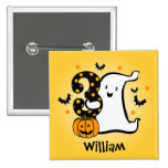 Little Ghost 3rd Birthday Buttons