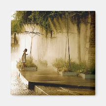 Little Girl at Paris Plages Refrigerator Magnets