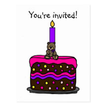 little girl birthday party invitation post cards