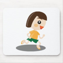 Little Girl Running Mousepad