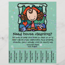 Little Girlie promotes housecleaning business GRN Flyer