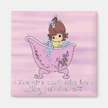Little girls don't take bath magnet
