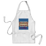 Little Girls with Red and Pink Roses Aprons