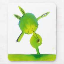 little green munkey munk mouse pad
