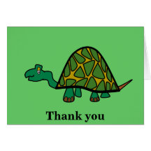 Little green turtle card