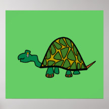 Little green turtle poster