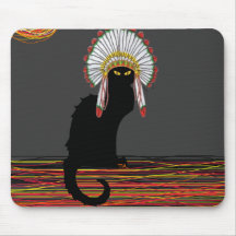 little Indian chief kitty cat Mouse Pads