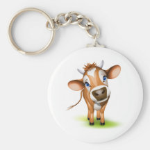 Little jersey cow key chains