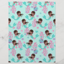 Little Mermaid Dual-sided Scrapbook Paper AA 2 Personalized Flyer