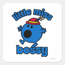Little Miss Bossy Classic 1 Square Sticker