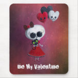 Little Miss Death Valentine Mouse Pads