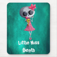 Little Miss Death with Ice Cream -custom text- Mousemat