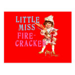 Little Miss Firecracker Vintage Americana Postcards