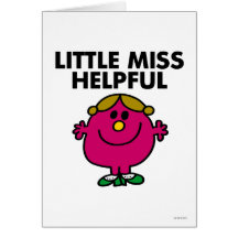 Little Miss Helpful Classic Greeting Card