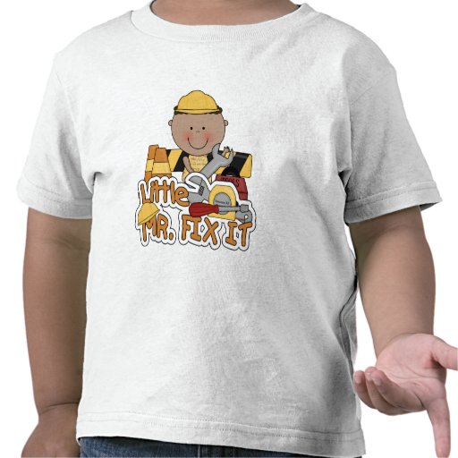 Little Mr. Fix It Construction Tshirts and Gifts