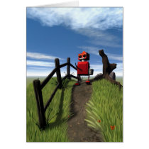 Little Red Robot Card cards