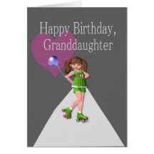 Little Skater Girl Greeting Cards