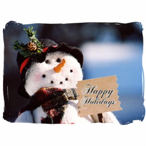 Little Snowman With Customisable Sign Cut Out